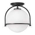 Quintiesse - Lámpara de techo SOMERSET 1xE27/60W/230V Ø 28,2 cm negra
